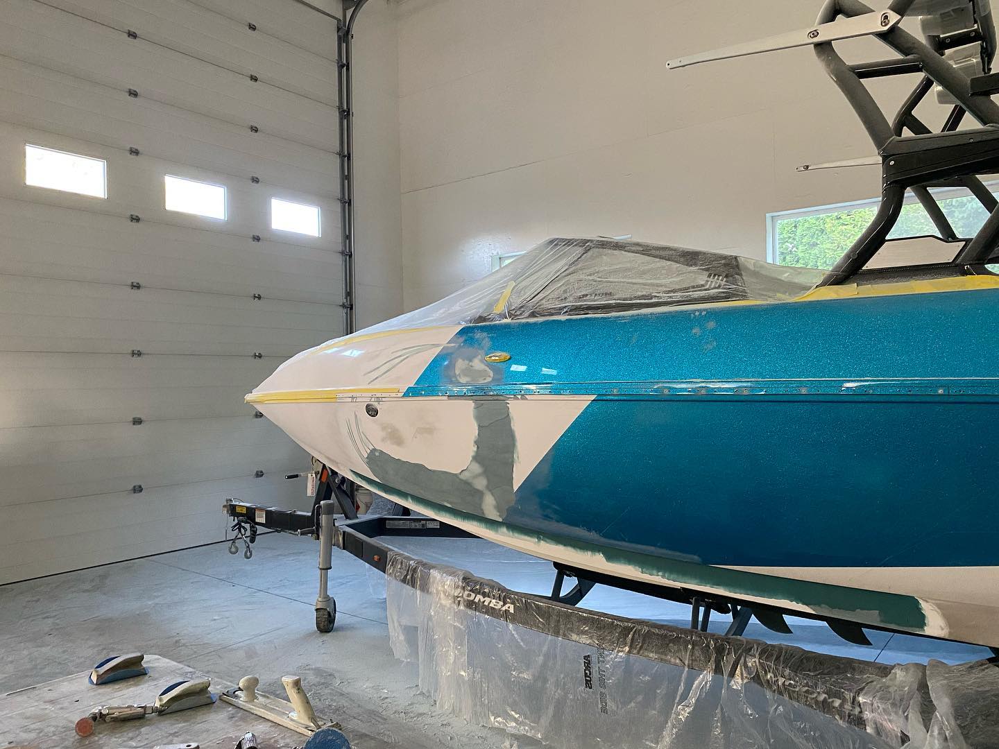 Second boat before repair work